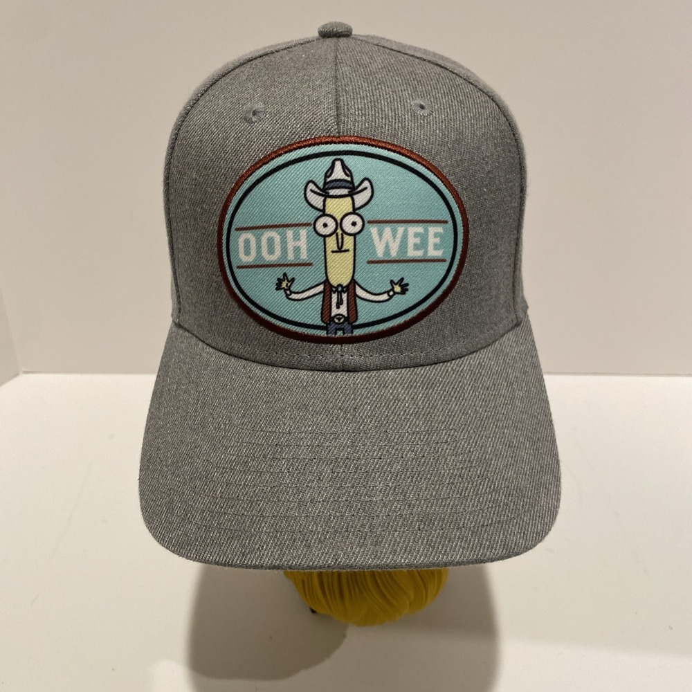 Rick and Morty Hat Cap‎ SnapBack Gray Mr Poopy Bhole "ooh Wee"